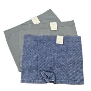 Colsie Womens Seamless Boyshort Underwear 3 Pack Gray Blue Small NEW New